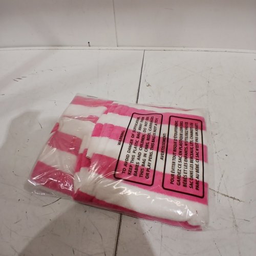 MAINSTAYS KIDS HOODED BEACH TOWEL - 24" X 48" - PINK AND WHITE STRIPED (ITEM: KH9630MSRCP) image 4