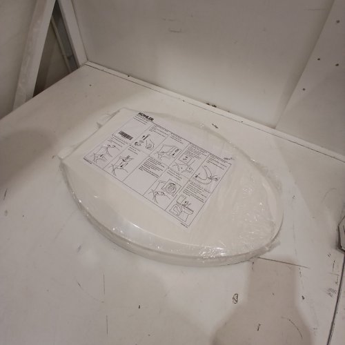 KOHLER CACHET ELONGATED TOILET SEAT - FITS BOWLS 18-5/8" - CREAM WHITE (MODEL: 4636-RL-0) image 2
