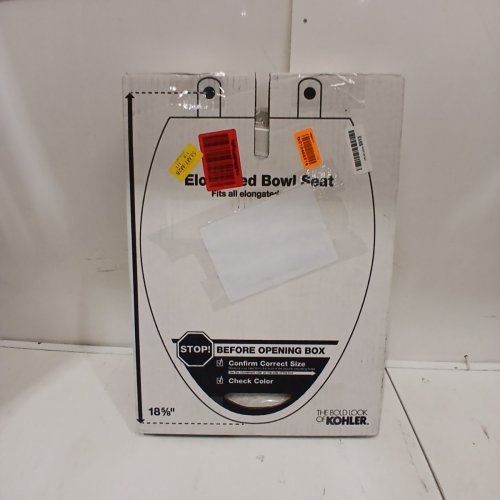 KOHLER CACHET ELONGATED TOILET SEAT - FITS BOWLS 18-5/8" - CREAM WHITE (MODEL: 4636-RL-0) image 3