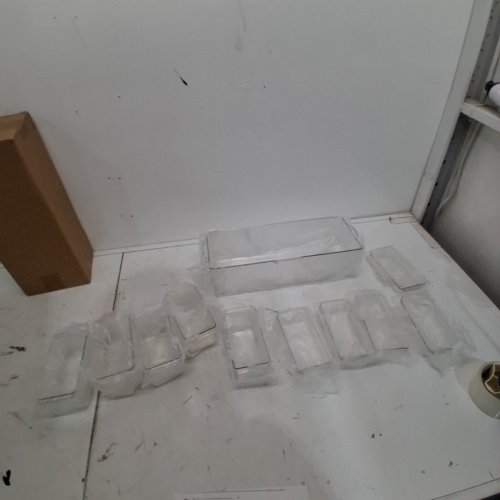 11PC ICE CUBE TRAY CONDIMENT STORAGE BOX - 16" - CLEAR image 3