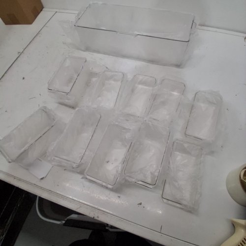 11PC ICE CUBE TRAY CONDIMENT STORAGE BOX - 16" - CLEAR image 4