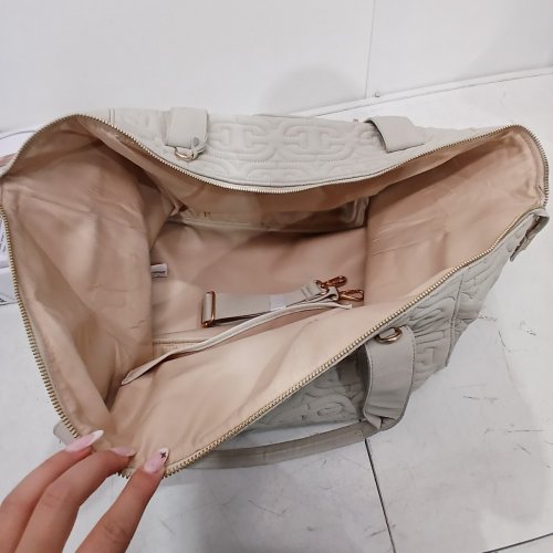 SAM EDELMAN ETHYL WEEKENDER BAG - LARGE - BEIGE / GOLD image 2