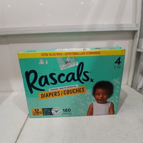 180PK RASCALS PREMIUM DISPOSABLE DIAPERS - SIZE 4 image 3
