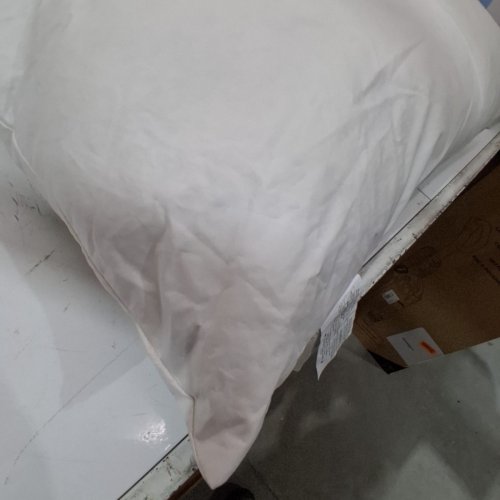 RH SQUARE PILLOW INSERT - 100% COTTON SHELL - 95" WATERFOWL FEATHER, 5% DOWN - 22" X 22" - WHITE image 3