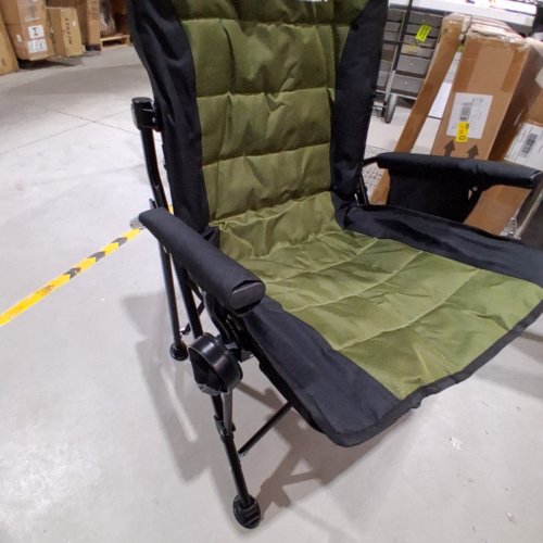 SUPPERELLA MOVABLE BACKREST CAMPING CHAIR WITH CUP HOLDER - 42" X 23" -GREEN image 4