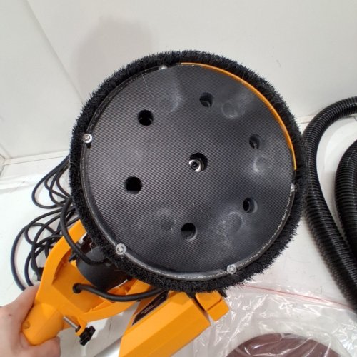 GIOVENTÙ ELECTRIC DRYWALL SANDER WITH VACUUM, LED LIGHT, AND EXTENDABLE HANDLE - 9-SPEED - 800-2100RPM - 950W - 120V - ORANGE/BLACK (MODEL: ZQ-DWSR-405) image 5