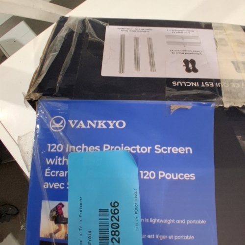 VANKYO PROJECTOR SCREEN WITH STAND - 120" X 48" - BLACK/WHITE image 2