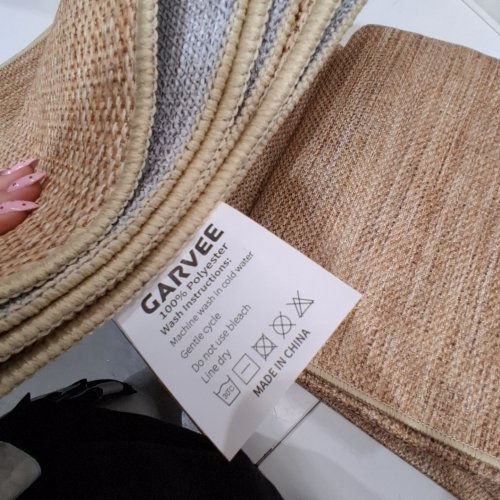 GARVEE LARGE INDOOR WOVEN AREA RUG - 8FT X 10FT - BEIGE/BROWN image 2