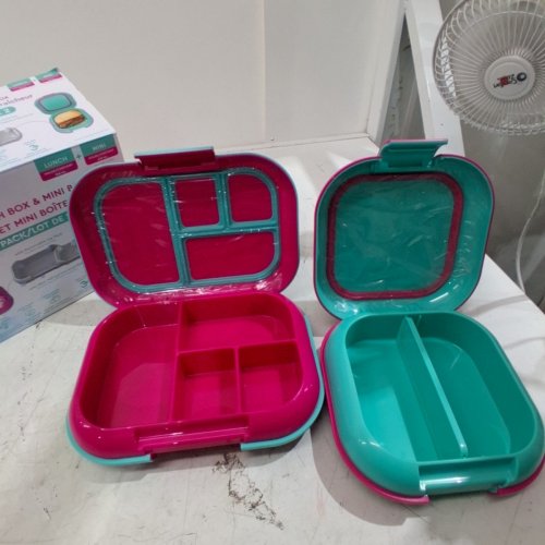2PC BENTGO CHILL LUNCH CONTAINERS - TEAL/PINK (MODEL : 1997883) image 2