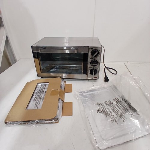 HAMILTON BEACH 4-SLICE TOASTER OVEN - STAINLESS STEEL - (MODEL: 31401C) image 3