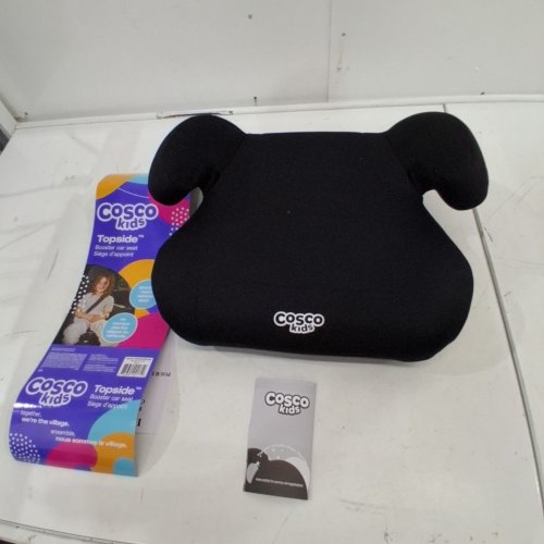 COSCO KIDS TOPSIDE LIGHTWEIGHT BACKLESS BOOSTER CAR SEAT - 100LBS CAPACITY - BLACK (MODEL: 22976C-BLK6) image 3