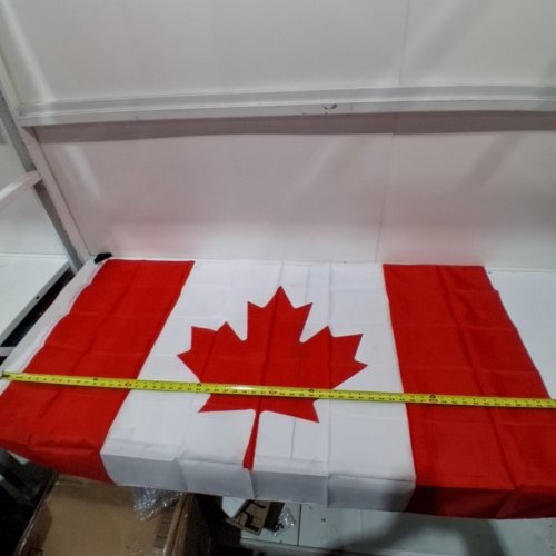 2PK CANADIAN FLAGS - 3FT X 5FT - RED/WHITE image 2