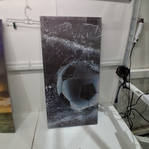 3PC TUMOVO 3 PANELS CANVAS WALL ART PROLIFIC GOALSCORER LIONEL MESSI CANVAS PAINTING - BLACK/WHITE/GRAY image 5