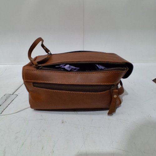 KOMAL'S VINTAGE PREMIUM BUFFALO LEATHER TOILETRY BAG - BROWN (MODEL: TB01) image 3