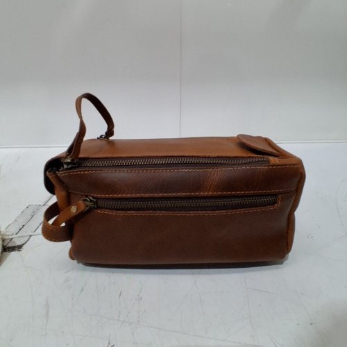 KOMAL'S VINTAGE PREMIUM BUFFALO LEATHER TOILETRY BAG - BROWN (MODEL: TB01) image 5