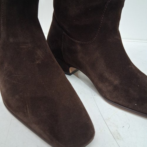 WOMEN'S STEVE MADDEN DANTELLE SQUARE-TOE KNEE HIGH BOOTS - SIZE 6.5 - BROWN SUEDE image 4