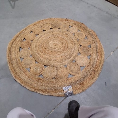 PROYARD TIAGA NATURAL JUTE BRAIDED RUG - 4FT ROUND - NATURAL/BROWN (MODEL: 106263) image 2