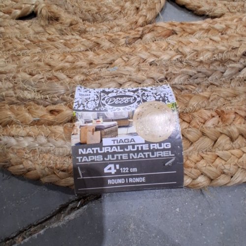 PROYARD TIAGA NATURAL JUTE BRAIDED RUG - 4FT ROUND - NATURAL/BROWN (MODEL: 106263) image 3