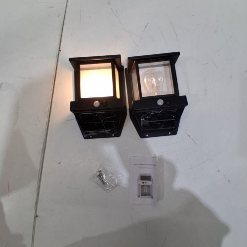2PK OUTDOOR SOLAR WALL LIGHTS - BLACK image 4
