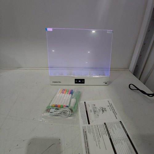 MEOWME RECHARGEABLE LED DRAWING BOARD WITH MARKERS - CLEAR / WHITE image 2