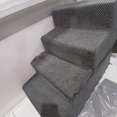 EHEYCIGA 5-STEP DOG STAIRS - 22.5" X 30" X 15" - GREY image 3