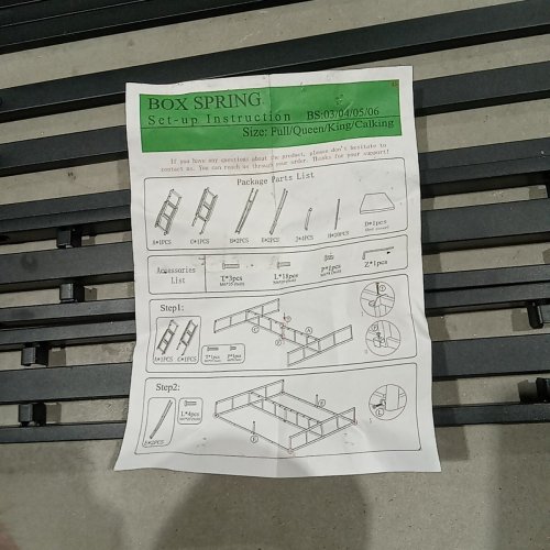 METAL PLATFORM BED FRAME - BLACK (ITEM: BS05-7) image 7