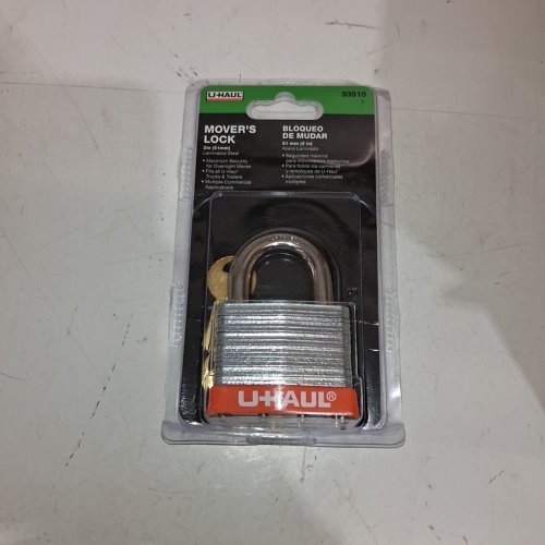 U-HAUL HIGH SECURITY MOVER'S LOCK WITH 2 KEYS - 1.75" - SILVER (MODEL: 30570) image 2