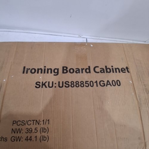 ADVWIN ROLLING IRONING BOARD CABINET WITH STORAGE - 53.3" X 11.8" X 36.6" - CURVILINEAR/WHITE (ITEM: US888501GA00) image 2