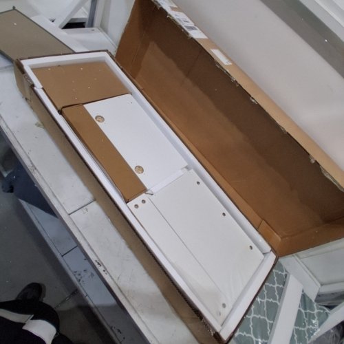 ADVWIN ROLLING IRONING BOARD CABINET WITH STORAGE - 53.3" X 11.8" X 36.6" - CURVILINEAR/WHITE (ITEM: US888501GA00) image 4