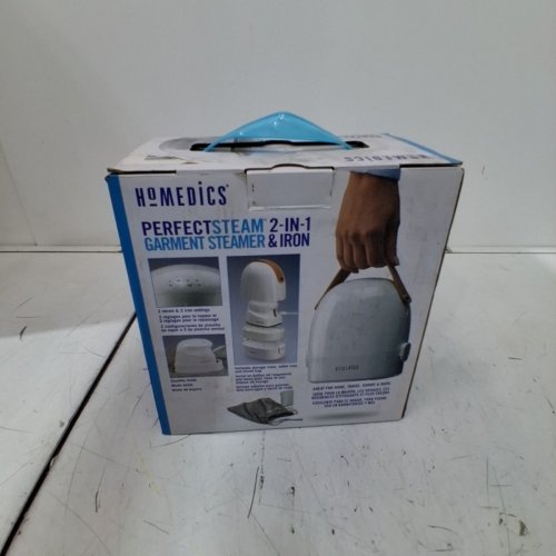 HOMEDICS PERFECTSTEAM 2-IN-1 GARMENT STEAMER & IRON - WHITE image 3