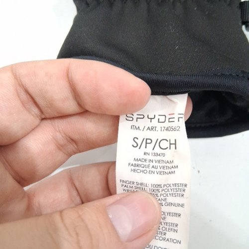 SPYDER APPAREL GLOVES - SMALL - BLACK (style: 1740562) image 3