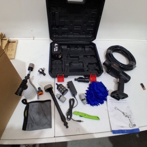 HANDHELD RECHARGABLE PORTABLE CORDLESS PRESSURE WASHER - 880 PSI - BLACK image 3