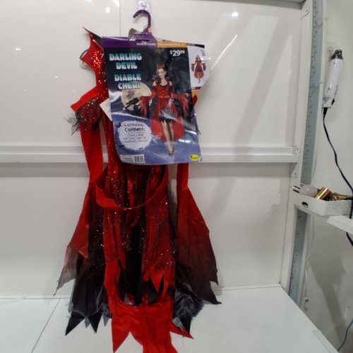 2PC WOMEN'S PARTYHOLIC DARLING DEVIL COSTUME SET - MEDIUM (8-10) - RED BLACK image 2