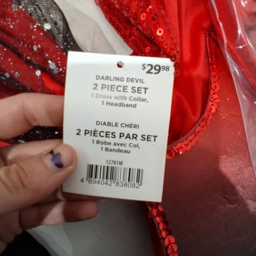 2PC WOMEN'S PARTYHOLIC DARLING DEVIL COSTUME SET - MEDIUM (8-10) - RED BLACK image 4