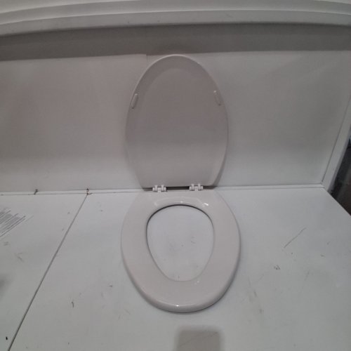 CENTOCO HEAVY DUTY MOLDED PLATIC ELONGATED CLOSED FRONT TOILET SEAT, WHITE (MODEL: DS900-001) image 2