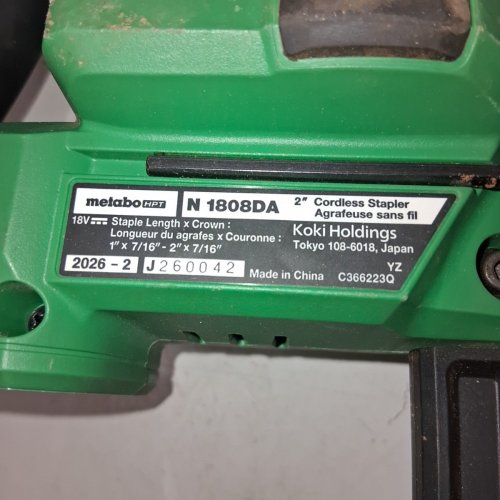 METABO HPT 18V MULTIVOLT™ CORDLESS STAPLER KIT | 1-1/2" 18-GA NARROW CROWN (MODEL : N1804DA) image 4