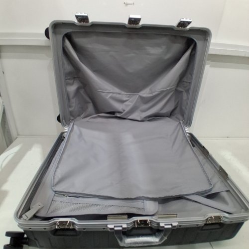 LUGGEX ALUMINUM FRAME POLYCARBONATE HARD SHELL SUITCASE LUGGAGE - 28" - DARK GREY/SILVER/CHARCOAL METALLIC - (MODEL: XL) image 5
