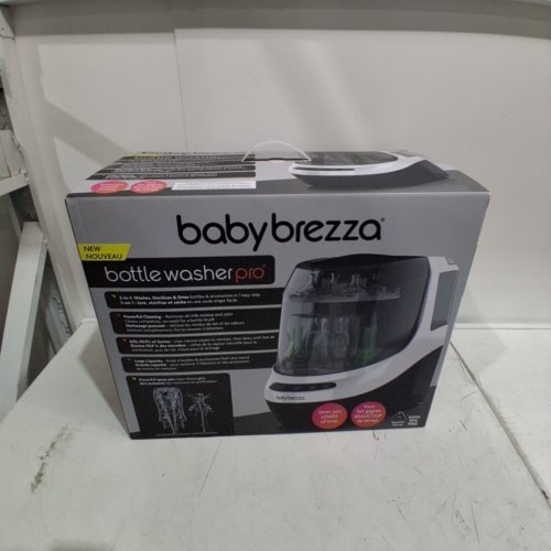 BABYBREZZA BOTTLE WASHER PRO 3-IN-1 WASHER/STERILIZER/DRYER - HOLDS 4 BOTTLES - BLACK/WHITE (MODEL: BRZ0103) image 2