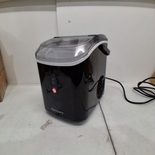 EUHOMY COUNTERTOP ICE MAKER MACHINE WITH HANDLE, BASKET AND SCOOP - MAKES 26LBS PER DAY - BLACK (MODEL: IM-125) image 3