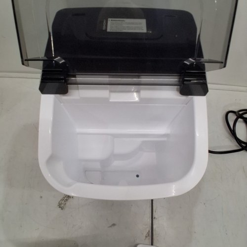 EUHOMY COUNTERTOP ICE MAKER MACHINE WITH HANDLE, BASKET AND SCOOP - MAKES 26LBS PER DAY - BLACK (MODEL: IM-125) image 5