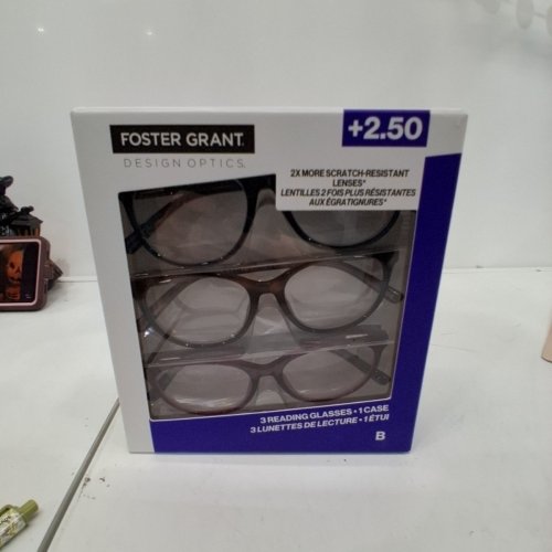 3PK FOSTER GRANT READING GLASSES - +2.50 - RED / GREEN/TORTOISE SHELL (STYLE: B) image 3