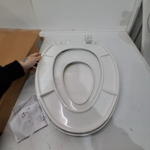 BEMIS LITTLE2BIG SLOW-CLOSE TOILET SEAT WITH BUILT-IN POTTY-TRAINING SEAT - 18.5" ELONGATED - WHITE (MODEL: 1881SLOW 000) image 3