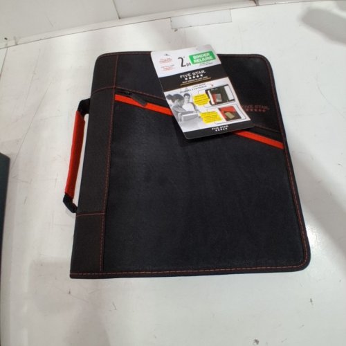 FIVE STAR ZIPPERED BINDER - 2" - BLACK/RED image 4