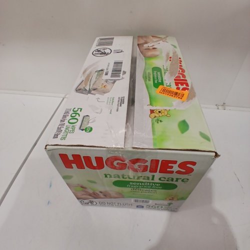 10PK HUGGIES UNSCENTED NATURAL CARE HYPOALLERGENIC BABY WIPES -560 WIPES (MODEL: 00036000501292) image 3