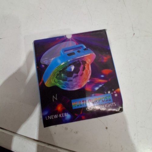 RECHARGEABLE LED WRIST LIGHT UP DISCO BALL - RAINBOW/BLUE image 5