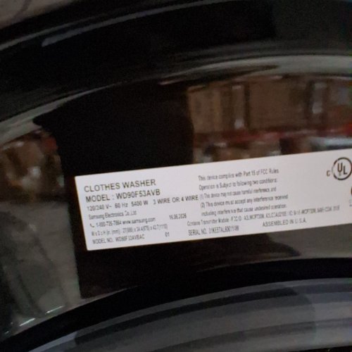 SAMSUNG BESPOKE 6.1 CU.FT 2-IN-1 FRONT LOADED WASHER AND DRYER COMBO - BLACK (MODEL: WD90F53AVB) image 8