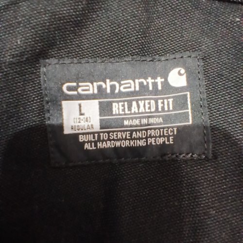 WOMEN'S CARHATT RUGGED FLEX RELAXED FIT TWILL BIB OVERALLS - LARGE - BLACK (STYLE: OR4031-W) image 3