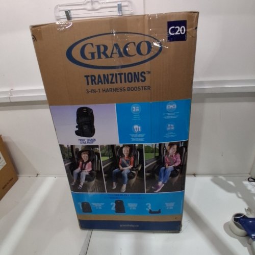 GRACO TRANZITIONS 3-IN-1 HARNESS/HIGHBACK/BACKLESS BOOSTER CAR SEAT - 100LBS MAX/CAP - PROOF/BLACK (MODEL: 2035724) image 8