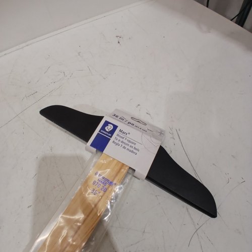 STAEDTLER MARS DRAFTING T-SQUARE - 36" - NATURAL WOOD / BLACK (MODEL: 970 20) image 3