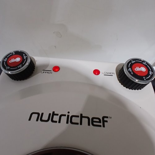 6PC NUTRICHEF COUNTERTOP ELECTRIC PIZZA OVEN - 1200W - WHITE/CREAM (MODEL: NCPZTP120WT) image 2